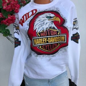 VTG Womens Harley Davidson Shirt White size S M